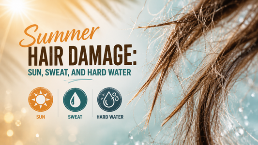 Summer Hair Damage: Sun, Sweat, and Hard Water